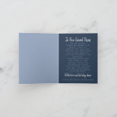 Blauw aquarel Noords kerstfeest met omgevouwen ran Feestdagen Kaart (Binnen)