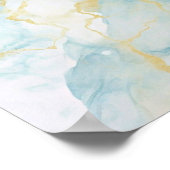 Blauw aquarel poster (Hoek)