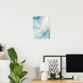Blauw aquarel poster (Thuiskantoor)