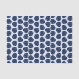 Blauw Aquarel Roos Wijnranken Cottage Chic Bruilof Tissuepapier
