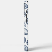 Blauw Aquarel Schelp Patroon Kust Nautilus Case-Mate iPhone Case (Achterkant / Links)