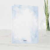 Blauw Aquarel Schelp Strand Bruiloft Programma (Achterkant)
