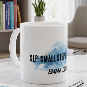 Blauw Aquarel SLP Logopedie Mok