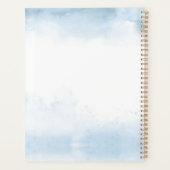Blauw Aquarel Strand Anker Scheepvaart Huwelijk Planner (Achterkant)