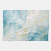 Blauw aquarel theedoek (Horizontaal)