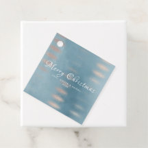Blauw Aquarel Was Kerst Cadeau Favor Tags