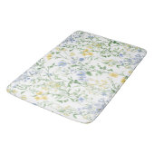 Blauw Aquarel Wilde Bloem Badmat (Gekanteld)