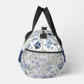 Blauw Aquarel Wilde Bloem Monogram Plunjezak (Rechts)