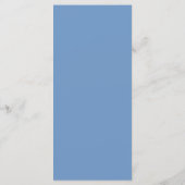 Blauw Aquarel Zeester Strand Bruiloft Menu Kaart (Achterkant)