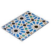 Blauw Arabesque Mosaic Pattern Spiral Notitieboek (Linkerzijde)