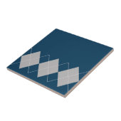 blauw arglisvormig patroon tegeltje (Zijkant)