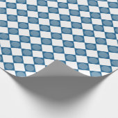 Blauw Argyle Golfpatroon Inpakpapier (Hoek)