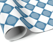 Blauw Argyle Golfpatroon Inpakpapier (Rol Hoek)