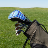 Blauw Argyle, Marineblauw, Hemelblauw, Lichtblauw  Golfheadcover (Insitu)