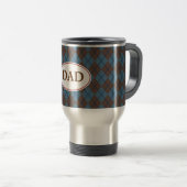 Blauw Argyle Papa Mok (Voorkant rechts)