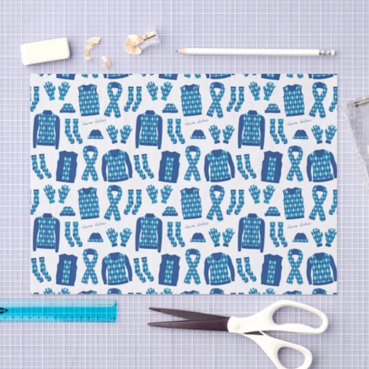 Blauw Argyle Patroon Items Weefselpapier Tissuepapier (Craft)