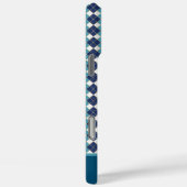 Blauw Argyle Personaliseren Case-Mate iPhone Case (Achterkant / Rechts)