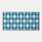 Blauw Argyle Vintage Patroon Bureaumat (Voorkant)