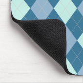 Blauw Argyle Vintage Patroon Muismat (Hoek)