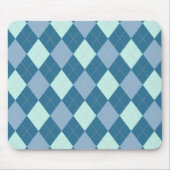 Blauw Argyle Vintage Patroon Muismat (Voorkant)