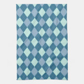 Blauw Argyle Vintage Patroon Theedoek (Verticaal)
