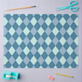 Blauw Argyle Vintage Patroon Tissuepapier (Craft)