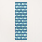 Blauw Argyle Vintage Patroon Yogamat (Voorkant)