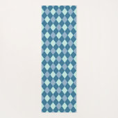 Blauw Argyle Vintage Patroon Yogamat (Achterkant)