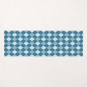 Blauw Argyle Vintage Patroon Yogamat (Voorkant (horizontaal))