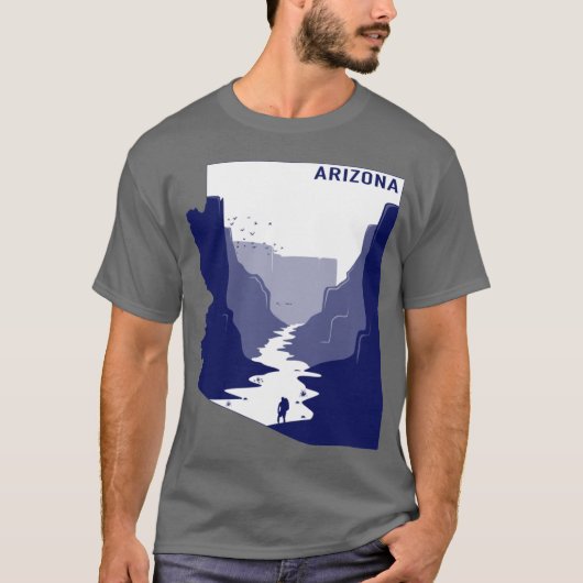 Blauw Arizona Oversized T-shirt (Voorkant)