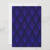 Blauw Art Deco 18e verjaardagsdebuut Kaart (Achterkant)