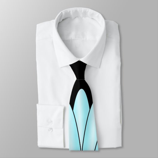 Blauw Art Deco Design Stropdas (Gebonden)