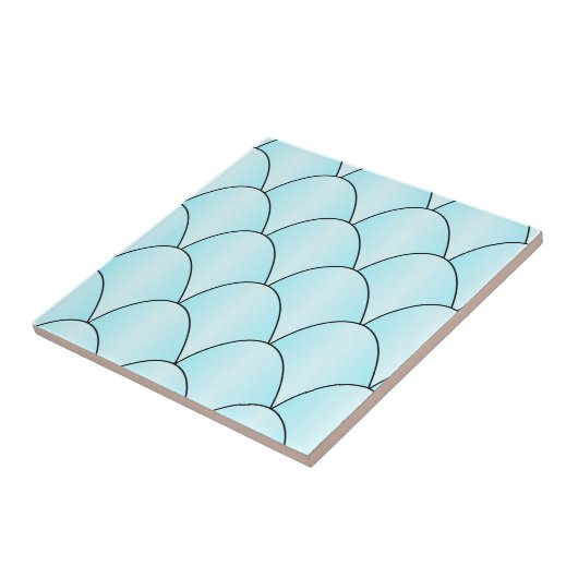 Blauw Art Deco Design Tegeltje (Zijkant)