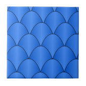Blauw Art Deco Design Tegeltje (Voorkant)