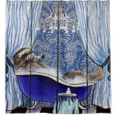 Blauw art Lover Gift - Cute, Funny Gift Douchegordijn (Voorkant)
