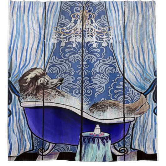 Blauw art Lover Gift - Cute, Funny Gift Douchegordijn (Voorkant)