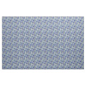 blauw art nouveau iris stof (Yard (91,4 cm))