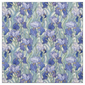 blauw art nouveau iris stof (Swatch)