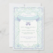 Blauw Art Nouveau Prinses Verjaardag