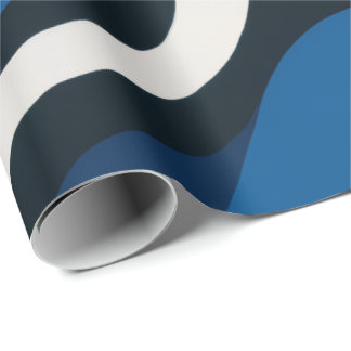 Blauw artistiek inpakpapier