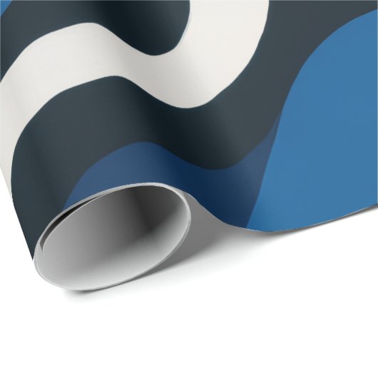 Blauw artistiek inpakpapier (Rol Hoek)