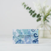 Blauw Artistiek Visitekaartje (Staand voorkant)