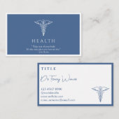 blauw arts visitekaartje (Voorkant / Achterkant)