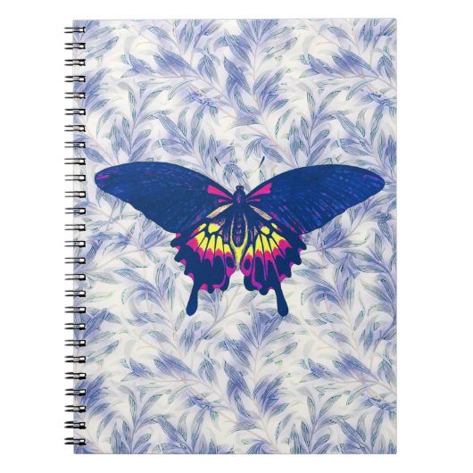 Blauw Artsy Butterfly  Style Spiral Notitieboek (Voorkant)