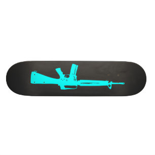 Blauw askapsel skateboard