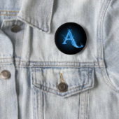 Blauw atheïst A Ronde Button 5,7 Cm (In situ)