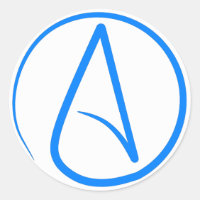 Blauw atheïst A