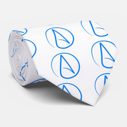 Blauw atheïst A Stropdas (Opgerold)