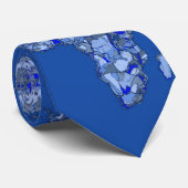 blauw atlasschets stropdas (Opgerold)