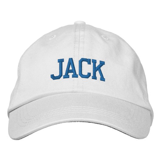 Blauw atletisch blok monogram aangepaste naam geborduurde pet (Voorkant)